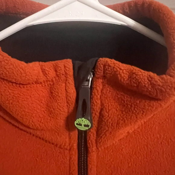FINAL PRICE DROP Timberland Men's Orange and Black Fleece Vest - Picture 6 of 11